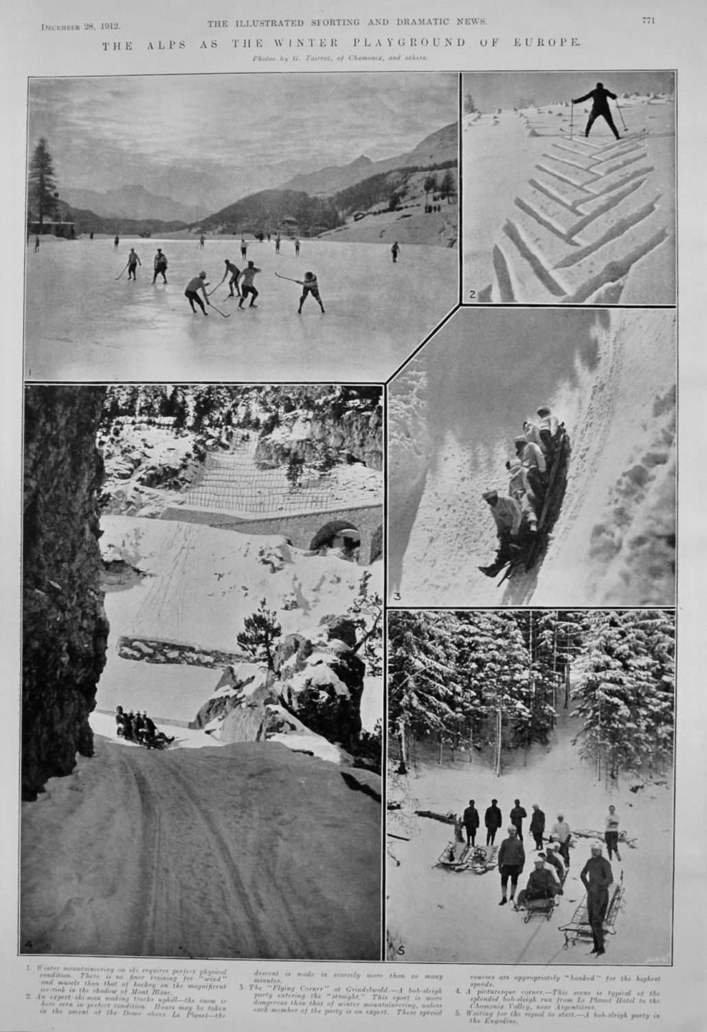 The Alps as the Winter Playground of Europe.  1912.