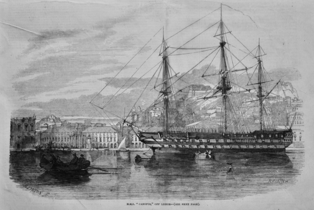 H.M.S. "Canopus," off Lisbon.  1847.