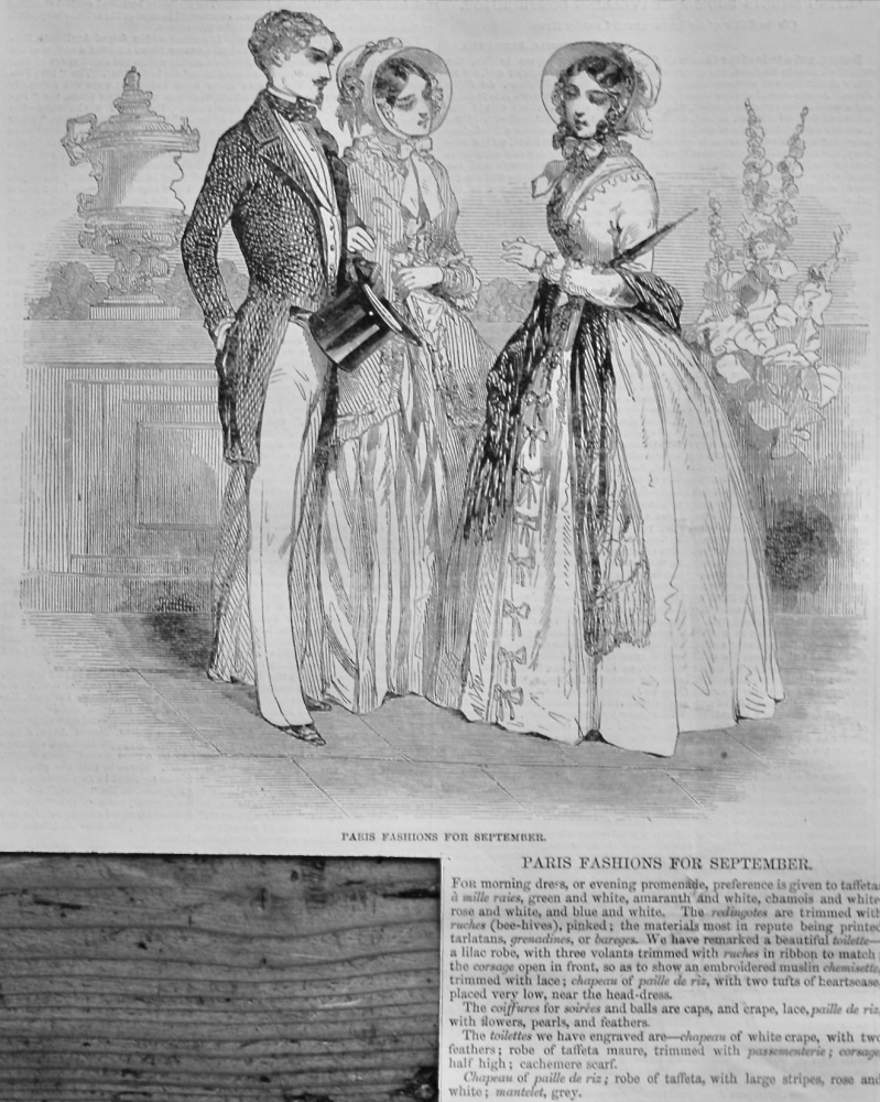 Paris Fashions for September. 1847.
