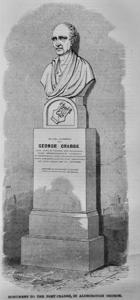 Monument to the Poet Crabbe, in Aldborough Church.  1847.