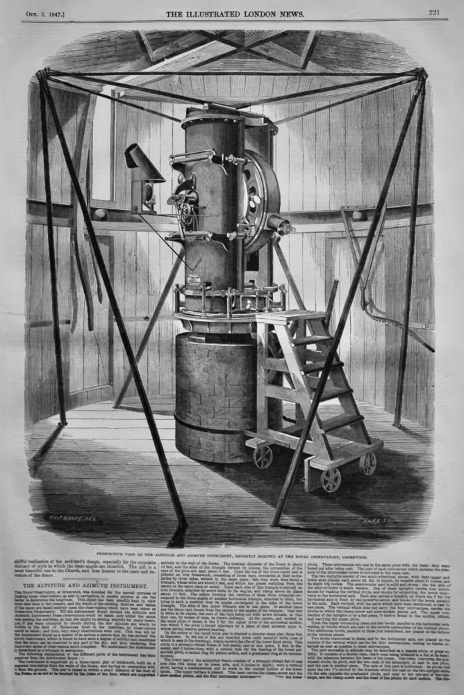 The Altitude and Azimuth Instrument.  1847.
