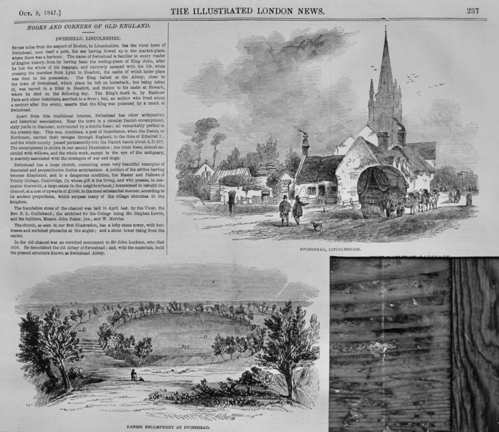 Nooks and Corners of Old England : Swinshead, Lincolnshire.  1847.