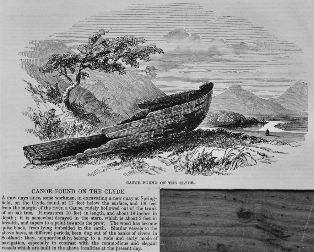 Canoe Found on the Clyde.  1847.