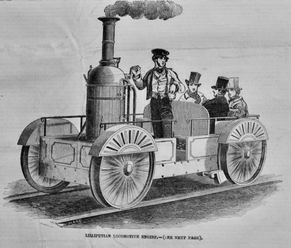 Lilliputian Locomotive Engine.  1847.