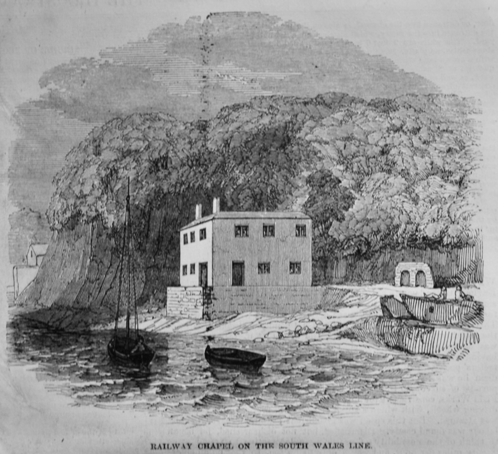 Gatcombe Railway Chapel on the South Wales Line.  1847.