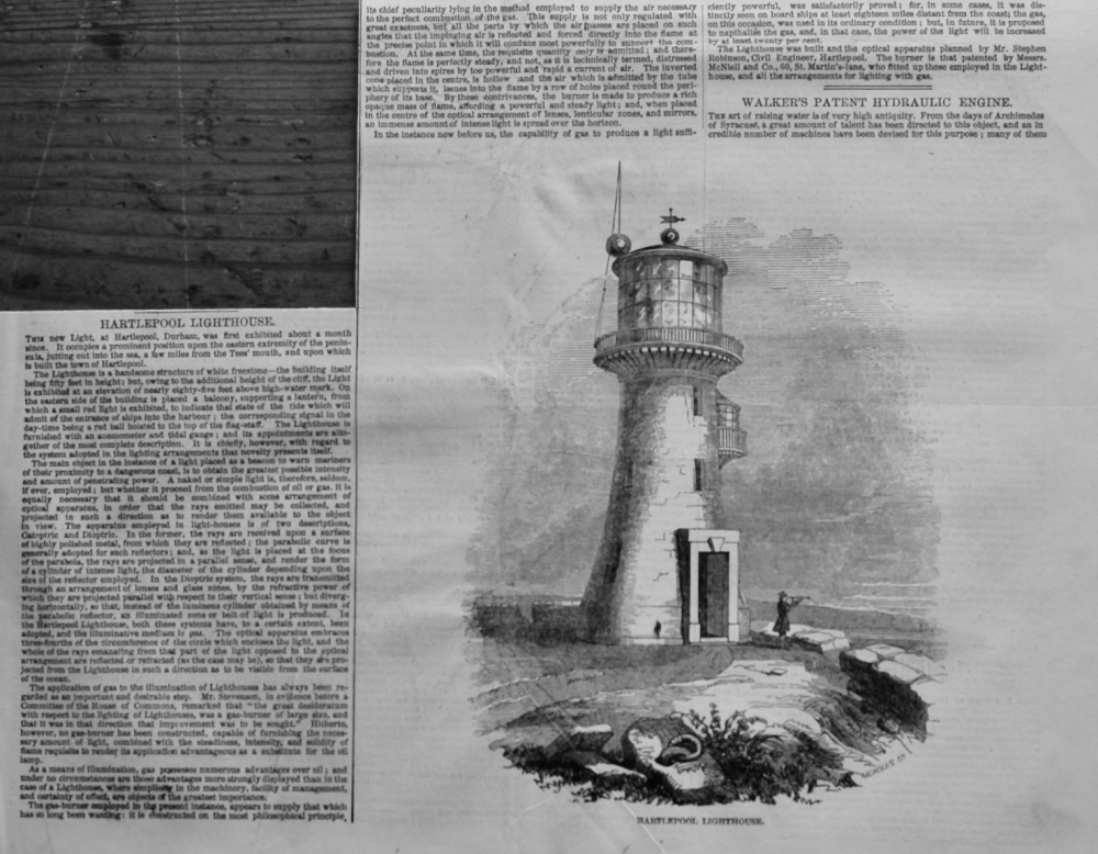 Hartlepool Lighthouse.  1847.