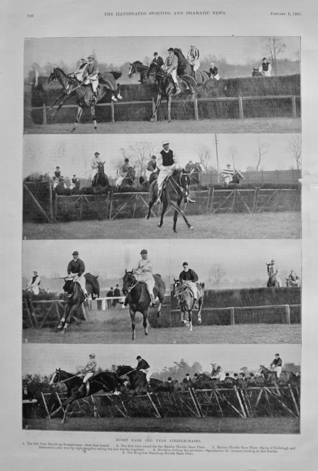 Hurst Park Old Year Steeplechases.  1901