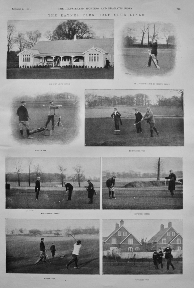 The Raynes Park Golf Club Links.  1901.