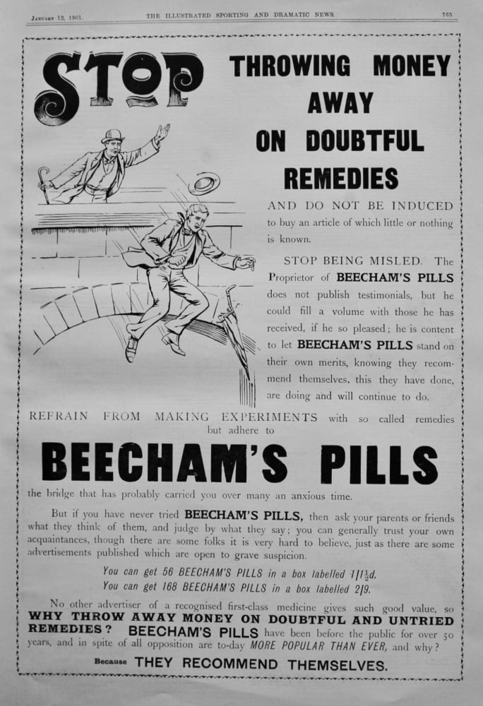 Beecham's Pills.  1901.