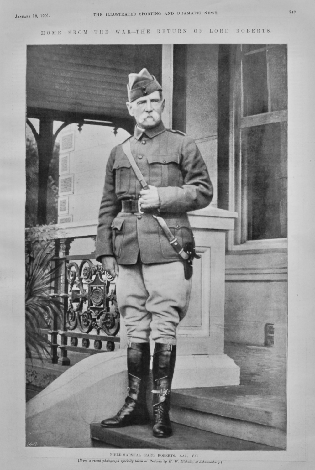 Home from the War- The Return of Lord Roberts.  1901.