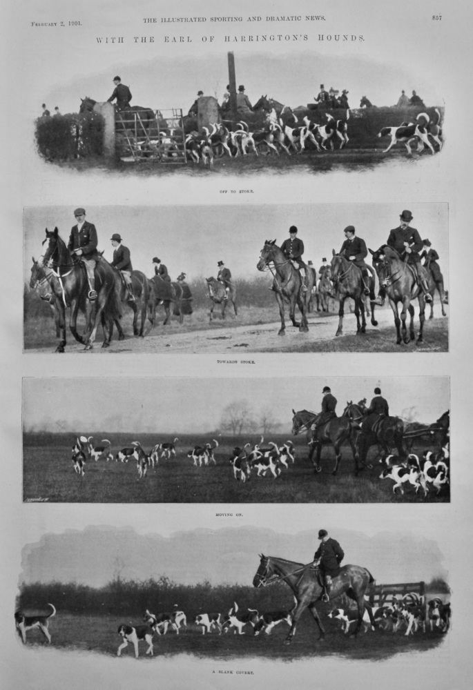 With the Earl of Harrington's Hounds.  1901.