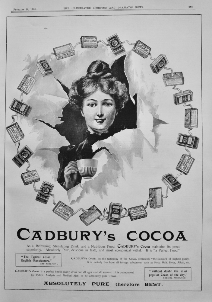Cadbury's Cocoa.  1901.