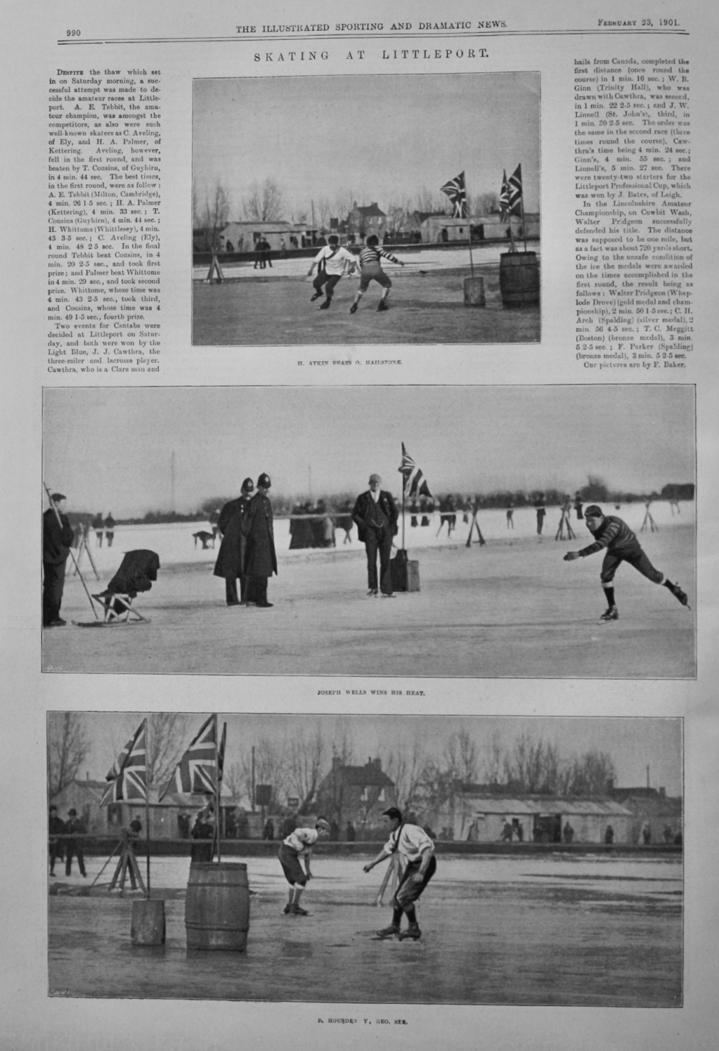 Skating at Littleport.  1901.