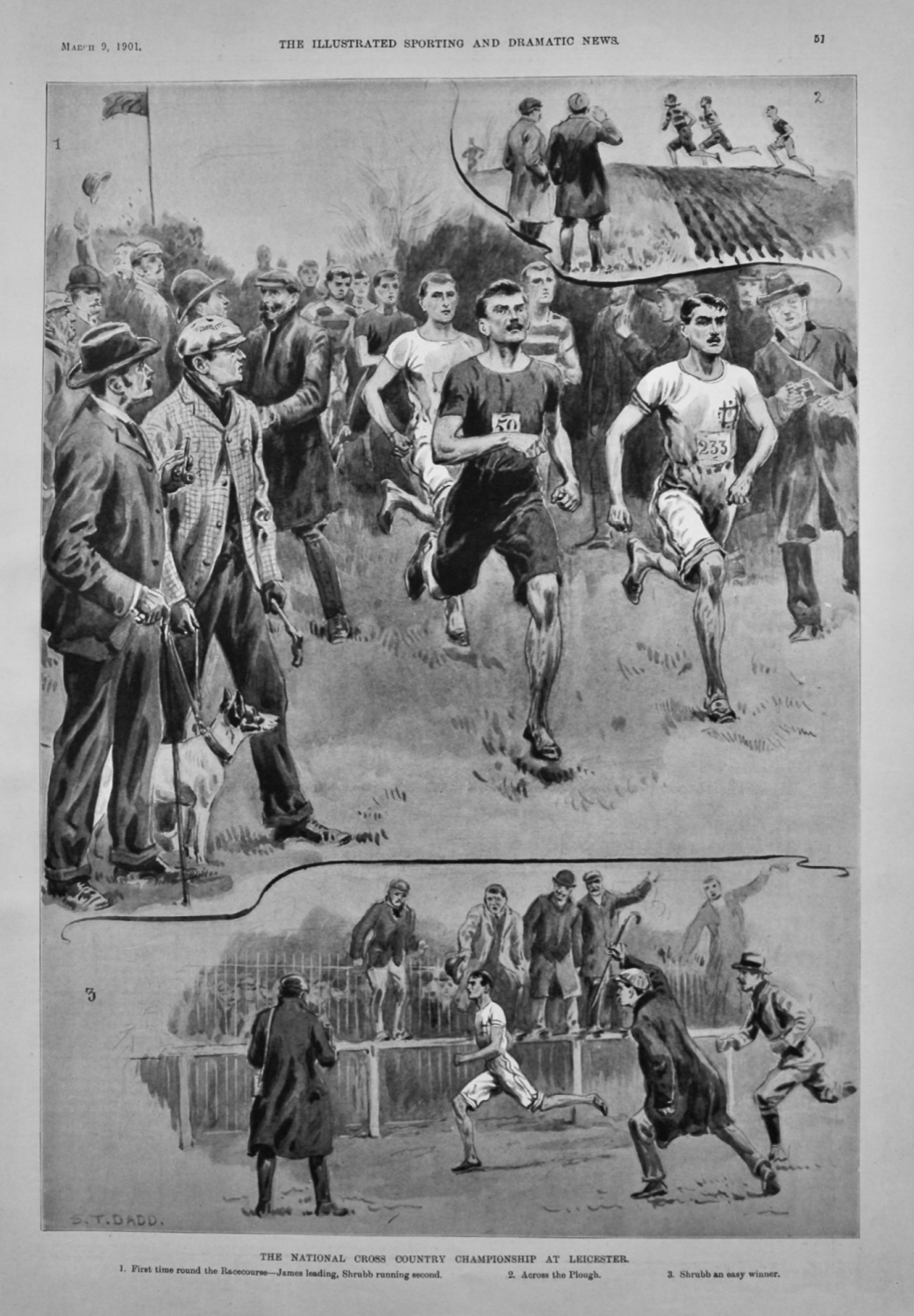 The National Cross Country Championship at Leicester.  1901.