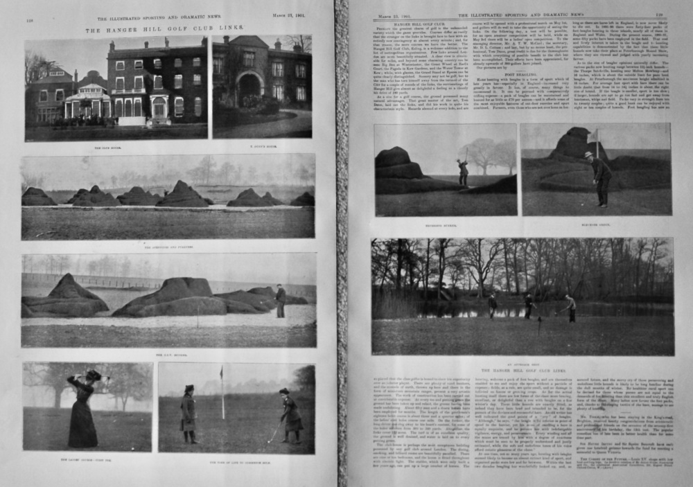 The Hanger Hill Golf Club Links.  1901.