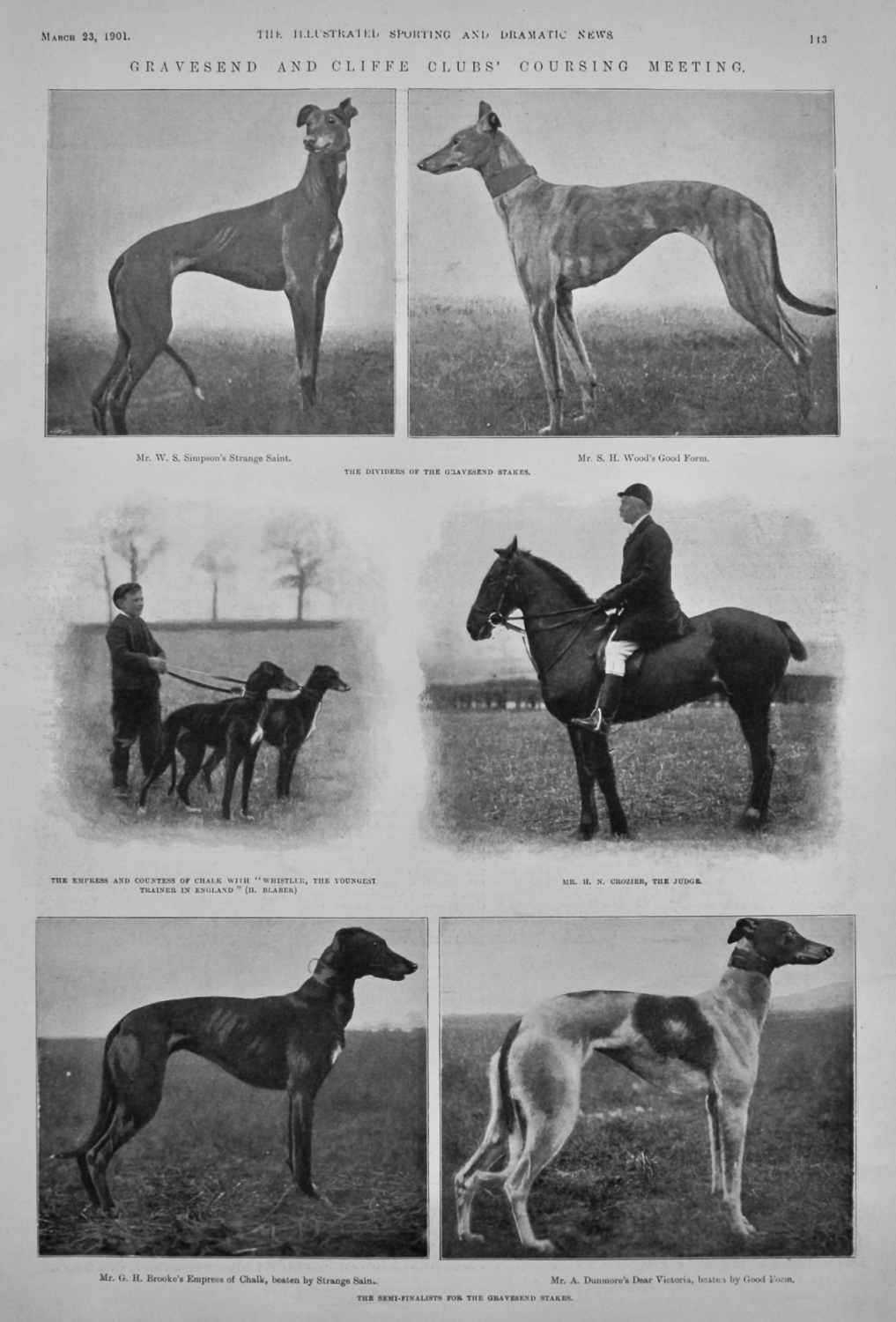 Gravesend and Cliffe Clubs' Coursing Meeting.  1901.