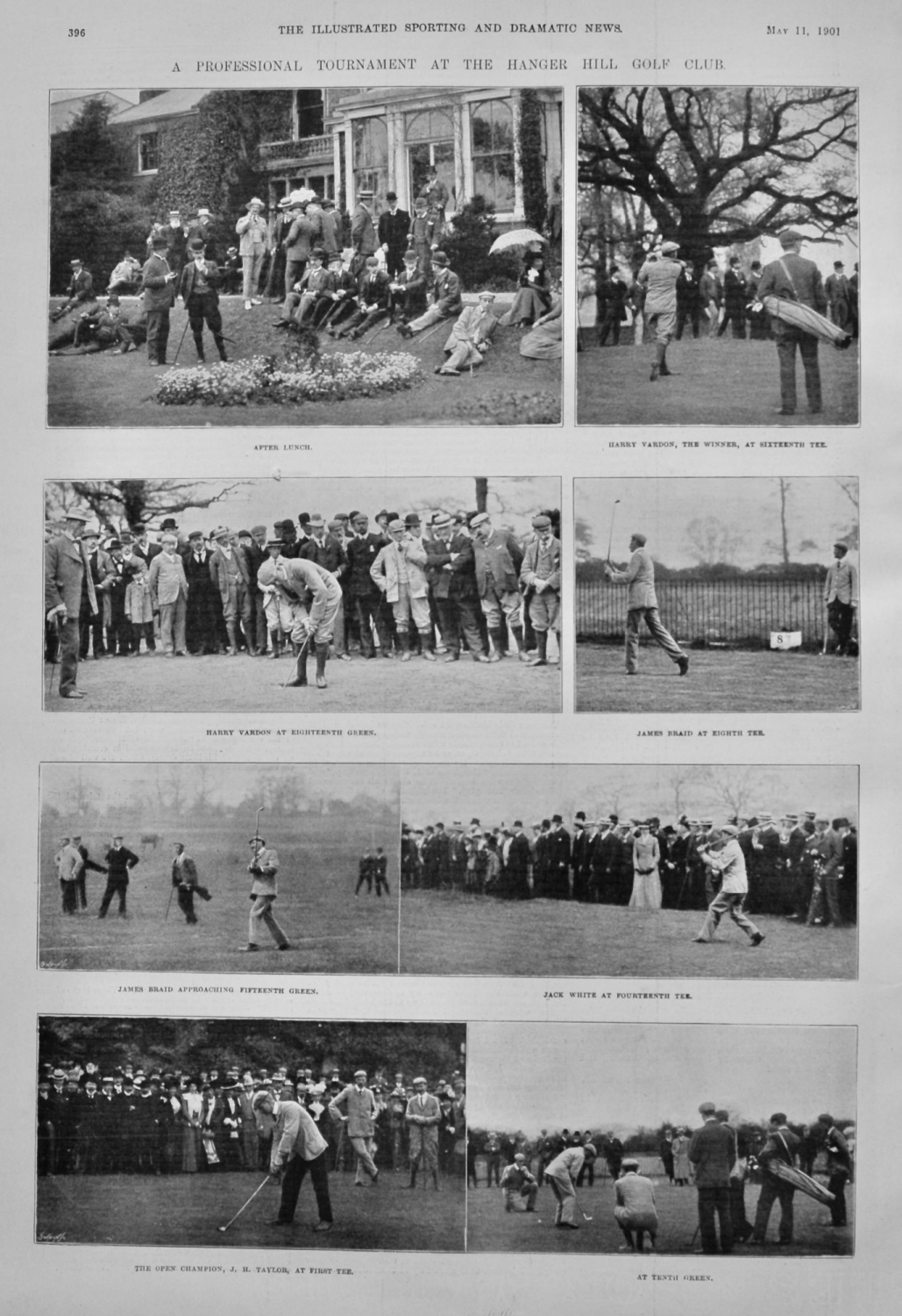 A Professional Tournament at the Hanger Hill Golf Club.  1901.