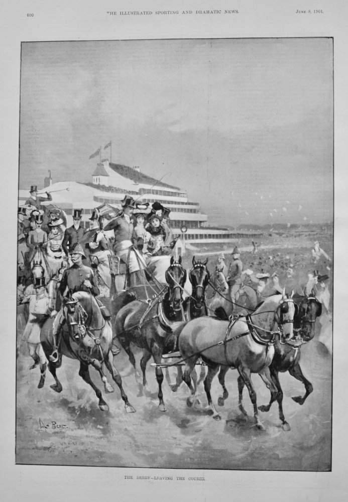 The Derby- Leaving the Course.  1901.