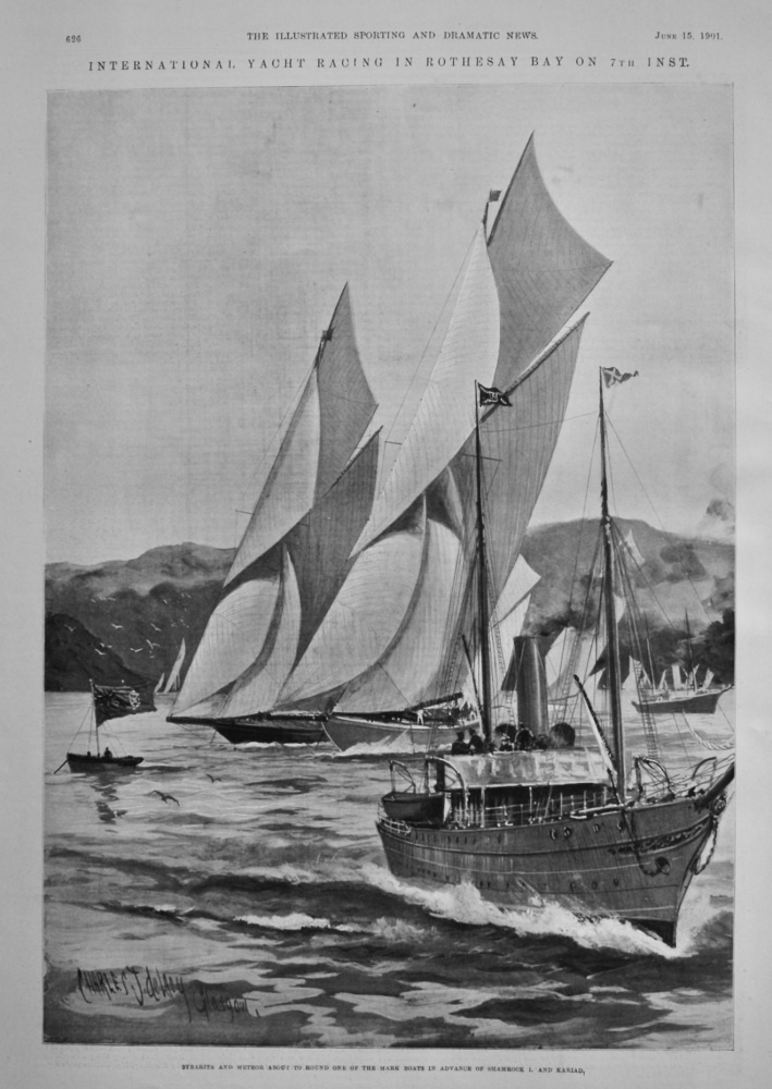 International Yacht Racing in Rothesay Bay on 7th inst.  1901.