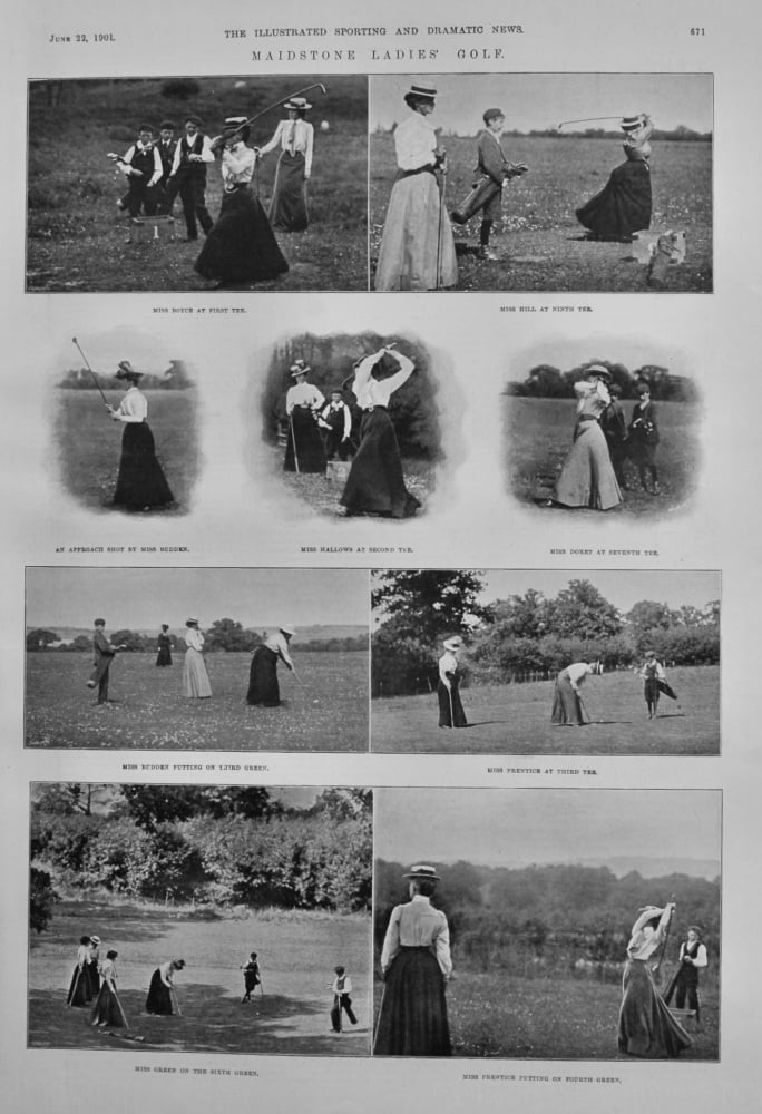 Maidstone Ladies' Golf.  1901.