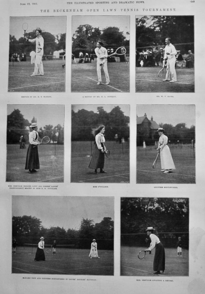 The Beckenham Open Lawn Tennis Tournament.  1901.