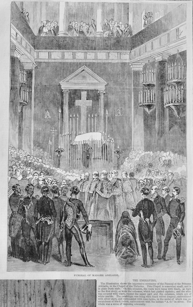 Funeral of Madame Adelaide.  1848.