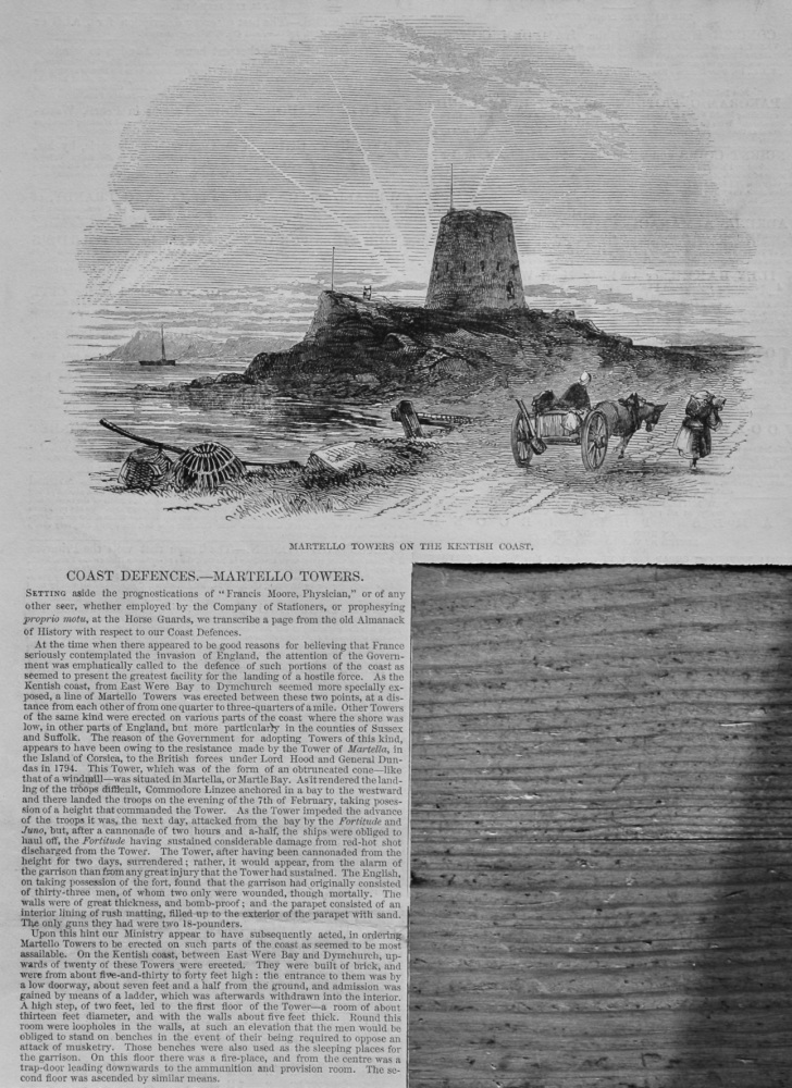 Coast Defences.- Martello Towers.  1848.