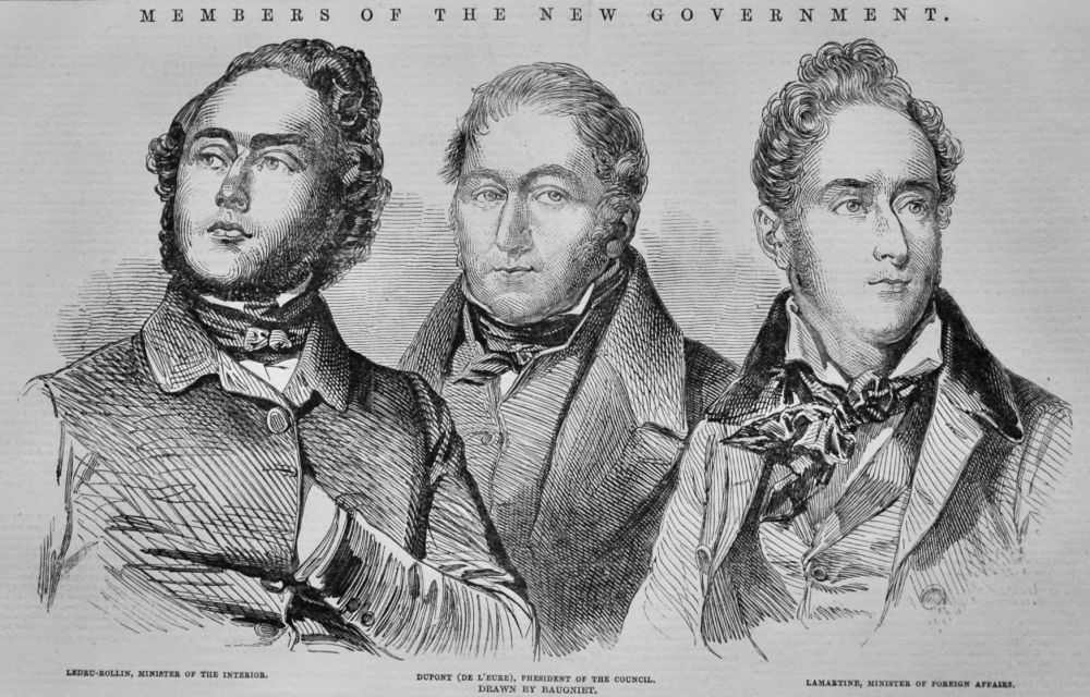 Members of the New Government.  (French Revolution)  1848.