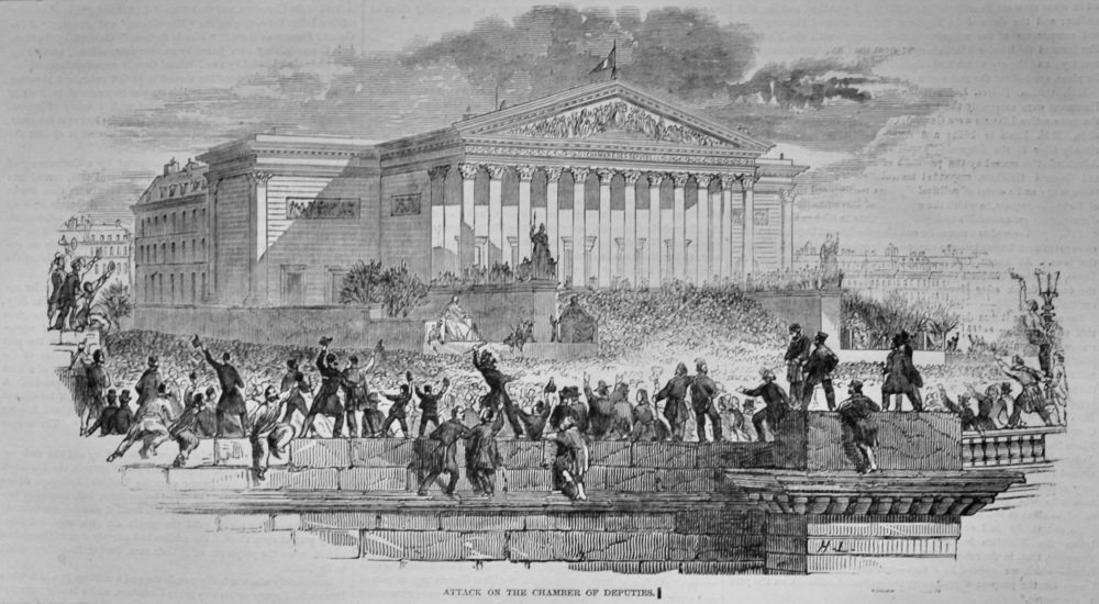 Attack on the Chamber of Deputies. (French Revolution)  1848.