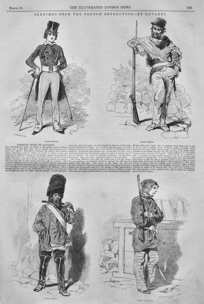 Sketches from the French Revolution.- By Gavarni.  1848.
