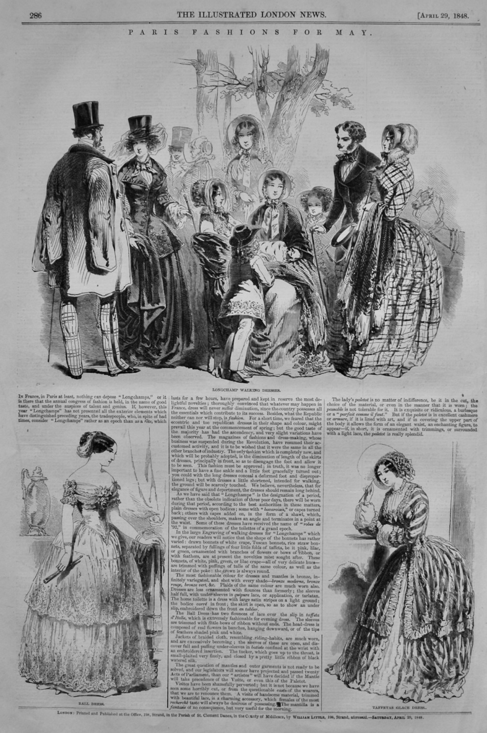 Paris Fashions for May.  1848.
