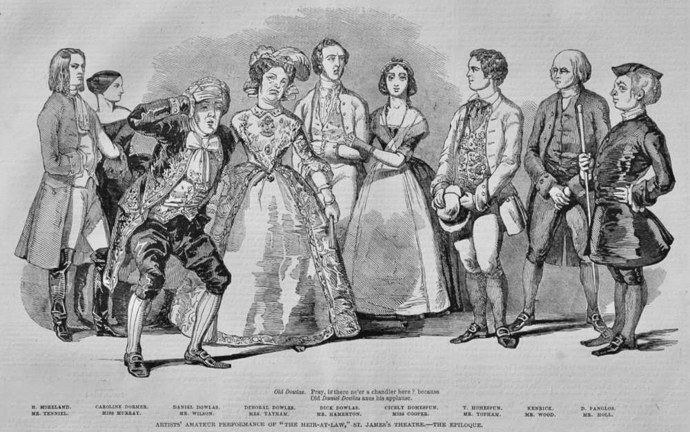 Artists' Amateur Performance of "The-Heir-At-Law," St. James's Theatre.- The Epilogue. 1848.