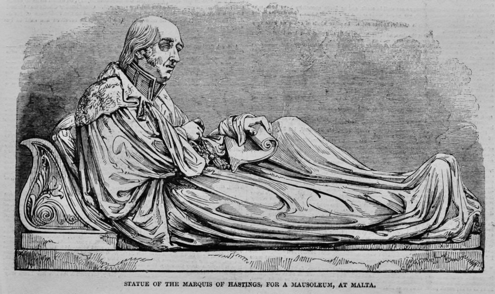 Statue of the Marquis of Hastings, for a Mausoleum, at Malta.  1848.