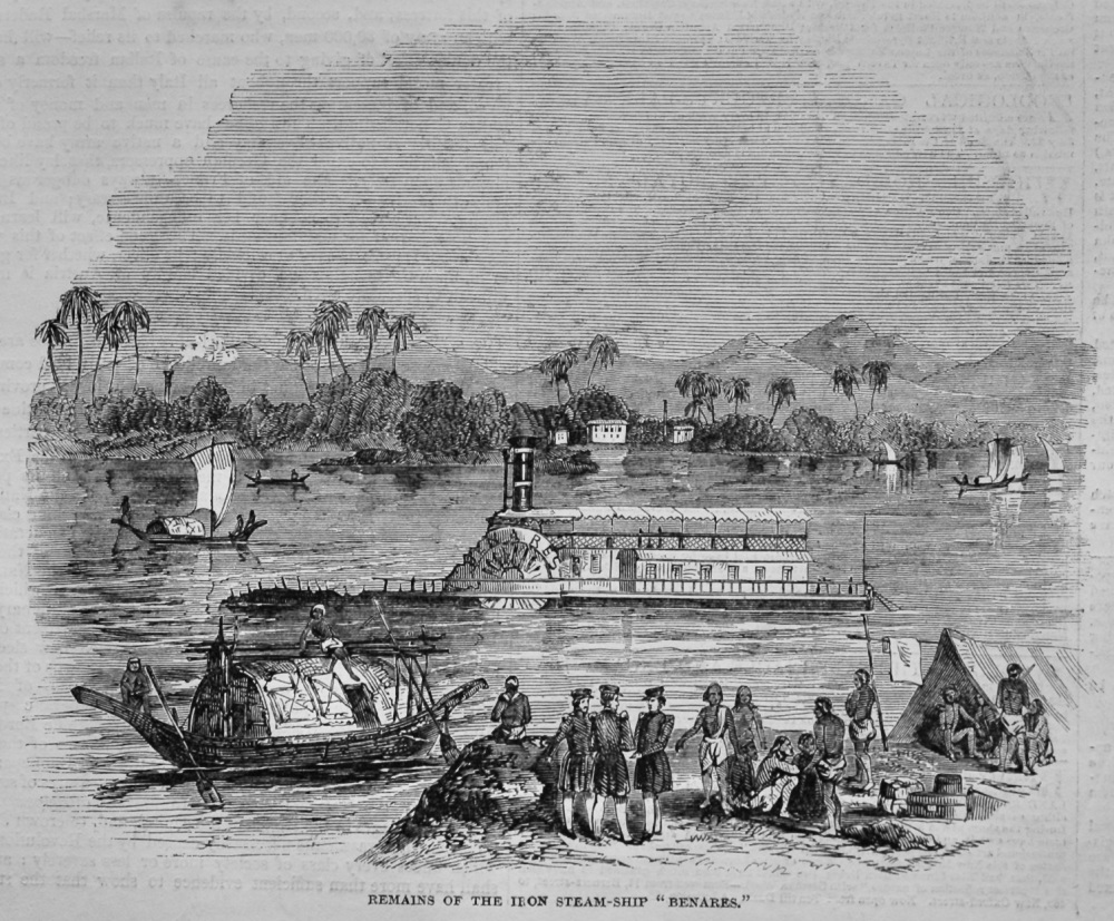 Remains of the Iron Steam-Ship "Benares."  1848.