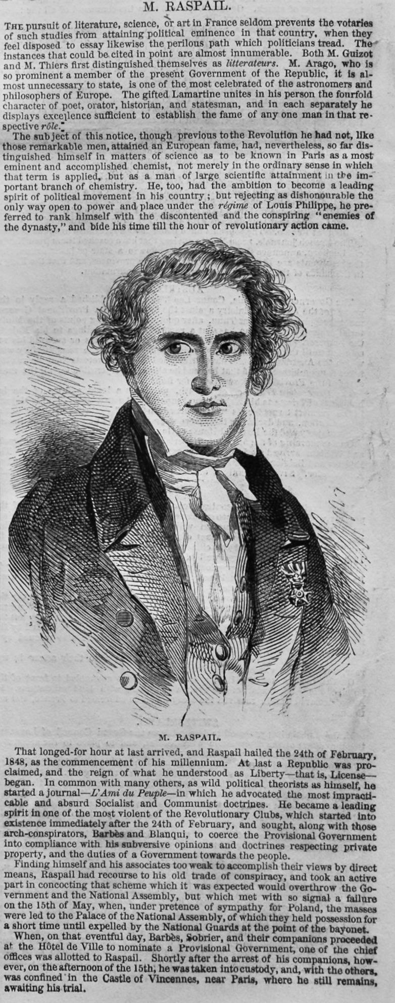 M. Raspail.  1848.
