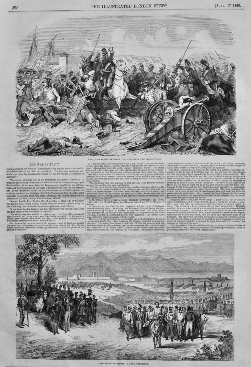 The War in Italy.  1848.