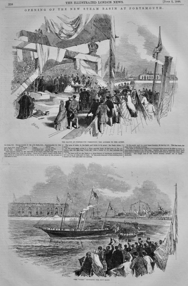Opening of the New Steam Basin at Portsmouth 1848.
