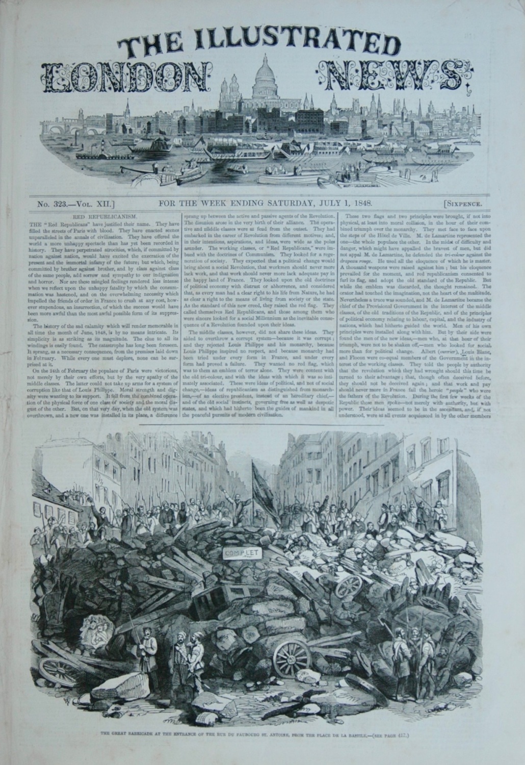 The Illustrated London News - July 1, 1848