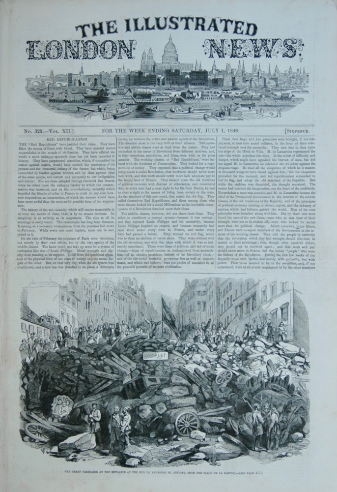 The Illustrated London News.  July 1, 1848