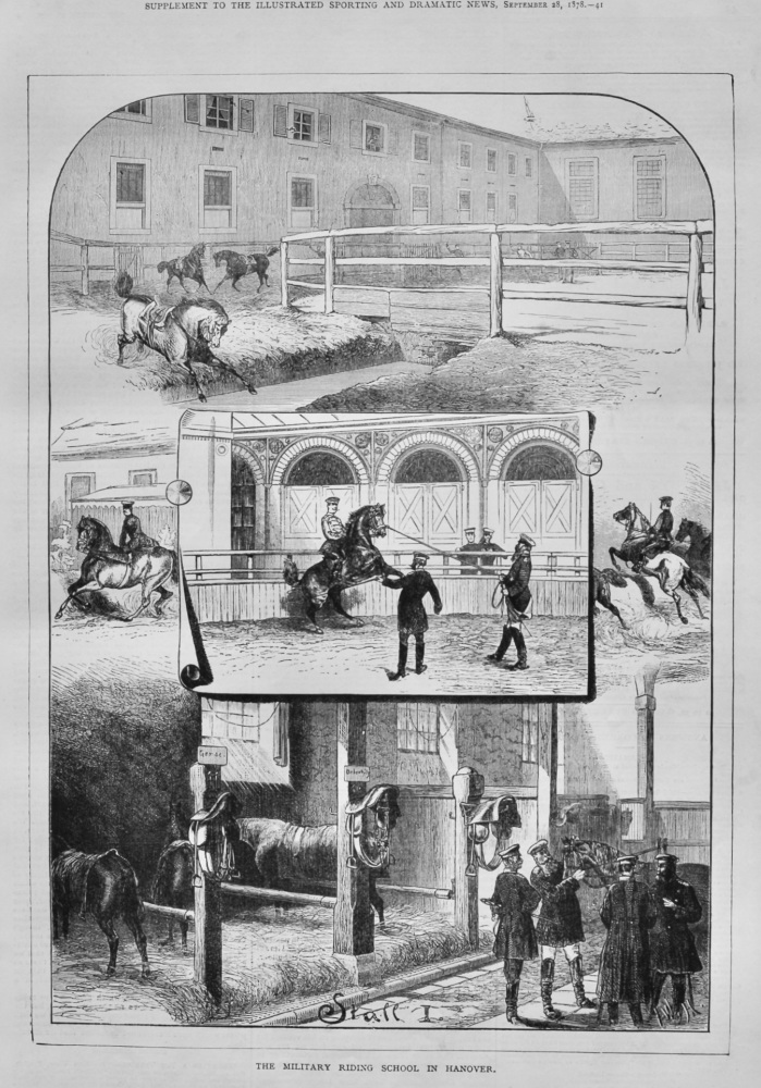 The Military Riding School in Hanover.  1878.