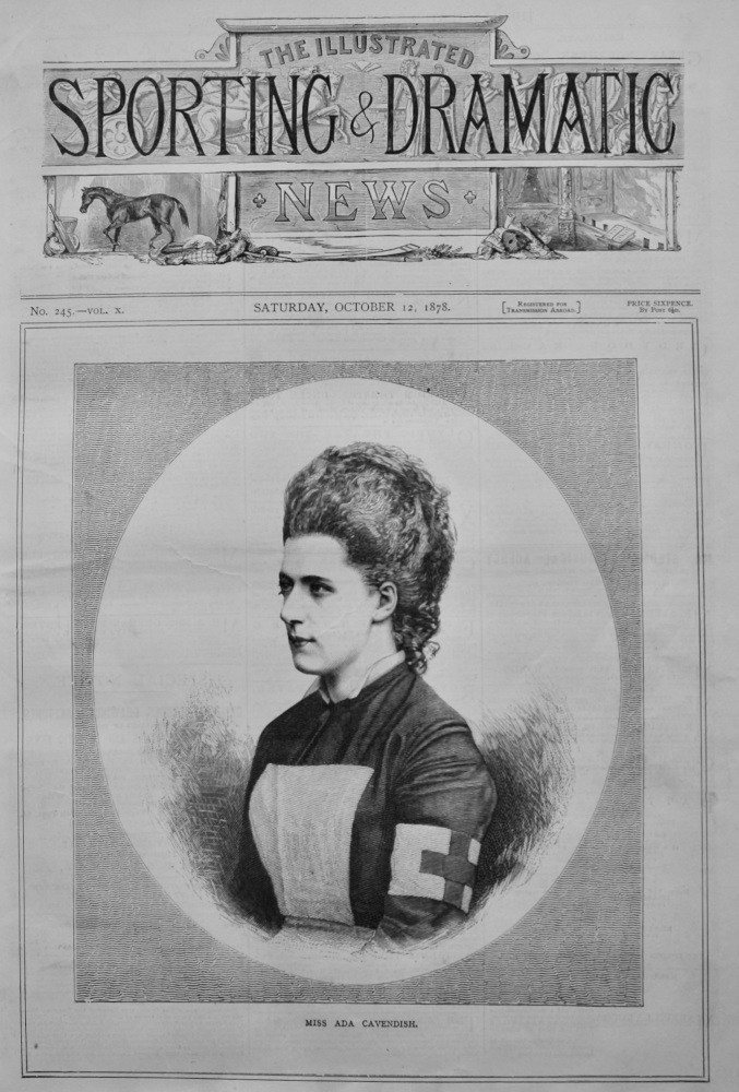 Miss Ada Cavendish.  1878.