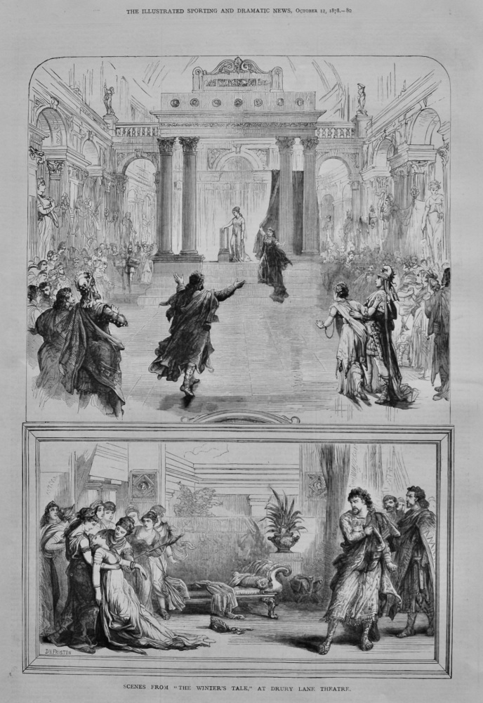 Scenes from "The Winter's Tale," at Drury Lane Theatre.  1878.