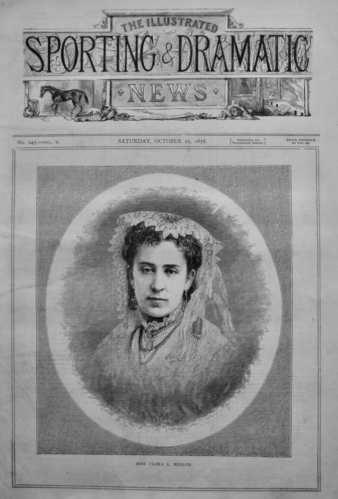 Miss Clara L. Kellog.  (Opera Singer)  1878.