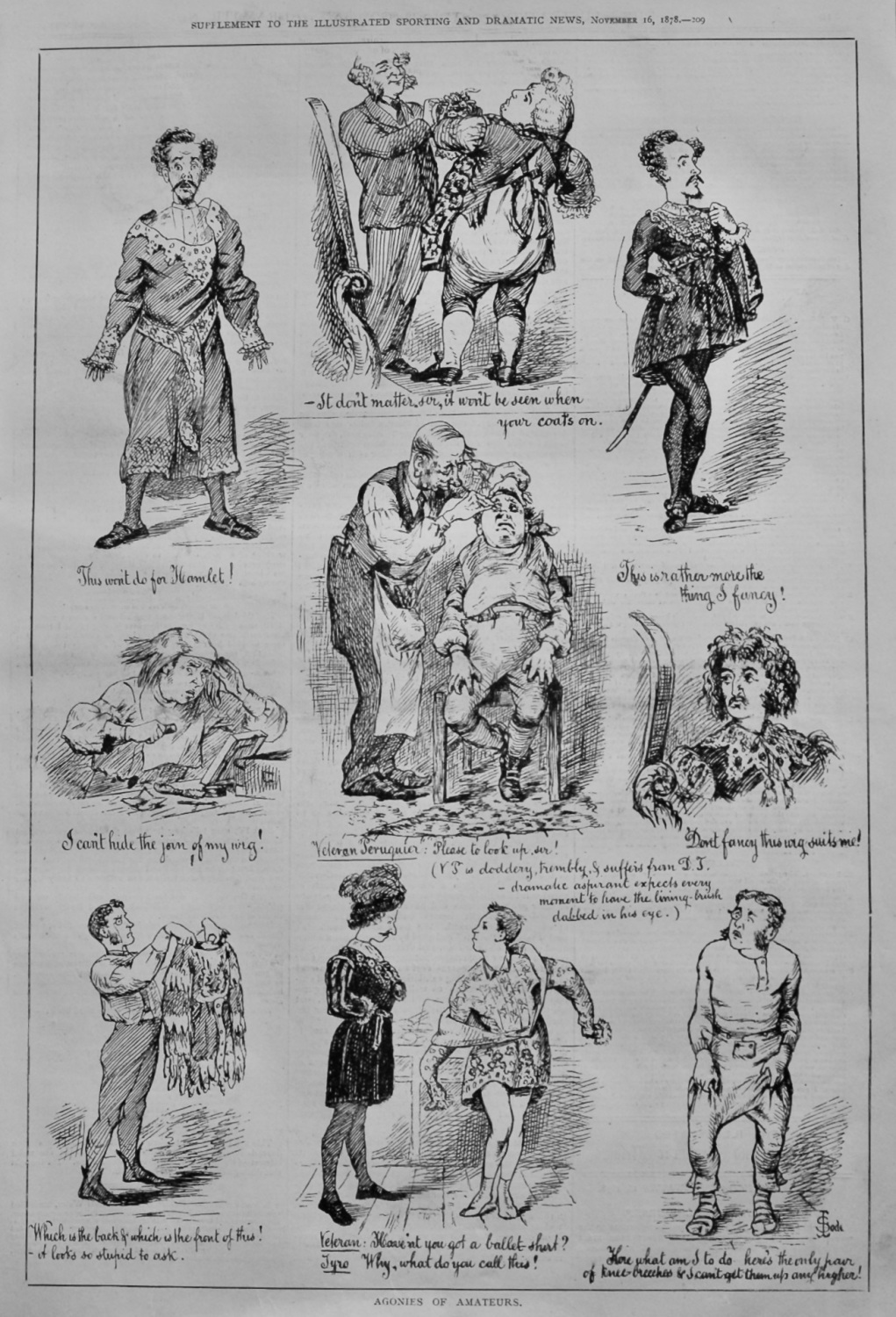 Agonies of Amateurs.  1878.