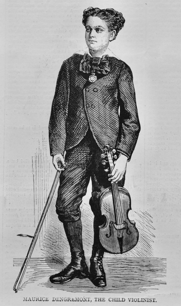 Maurice Dengremont, The Child Violinist.  1878.