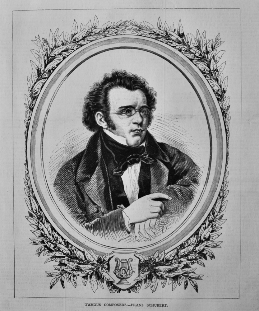 Famous composers.- Franz Schubert.  1878.