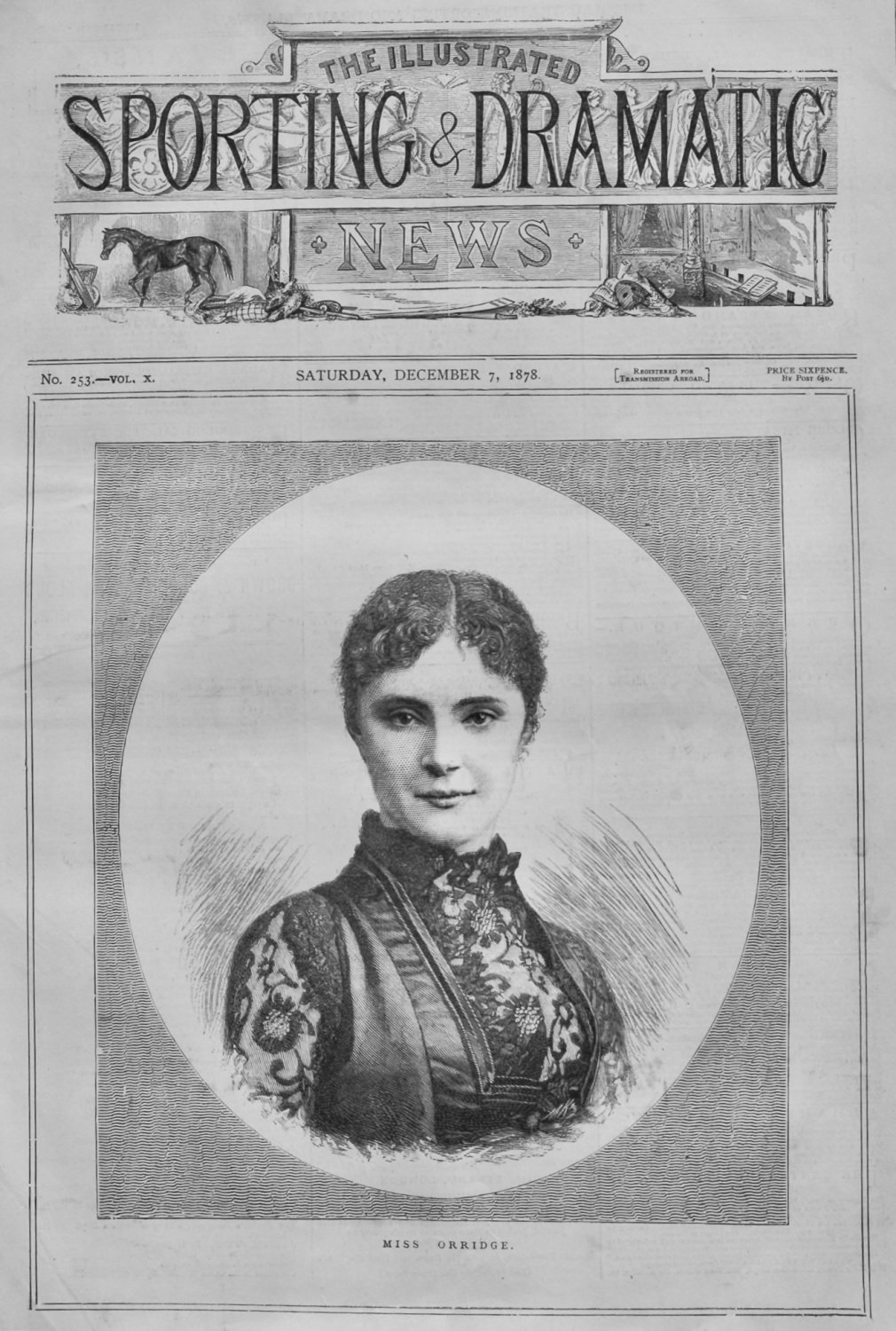 Miss Orridge. (Singer)  1878.