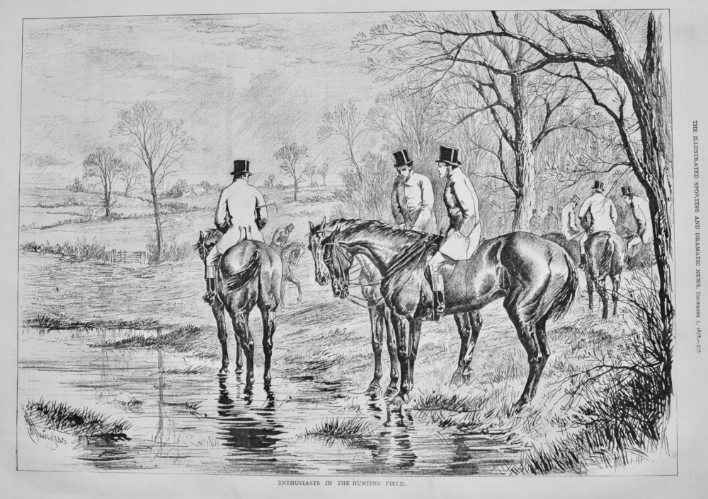 Enthusiasts in the Hunting Field.  1878.