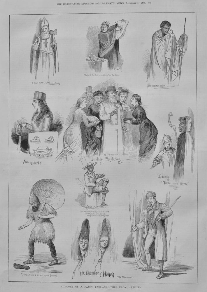 Humours of a Fancy Fair.- Sketches from Hatcham.  1878.