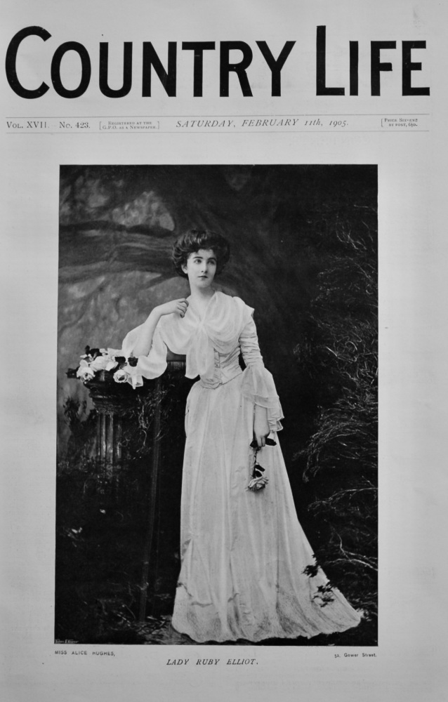 Lady Ruby Elliot, second daughter of the Earl and Countess of Minto. 1905.